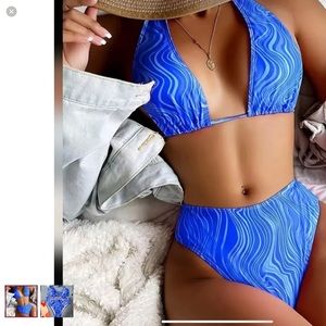 CUTE BLUE PATTERN BIKINI